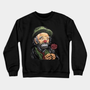 Emmett Kelly Sad Clown Art Crewneck Sweatshirt